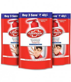 Lifebuoy Total 10 Germ Protection Handwash Refill Pouch 3x185 Ml